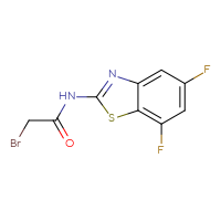 Chemical structure of 2-bromo-N-(5,7-difluoro-1,3-benzothiazol-2-yl)acetamide - CSSB00009813520