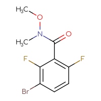 Chemical structure of 3-bromo-2,6-difluoro-N-methoxy-N-methylbenzamide - CSSB01992590464