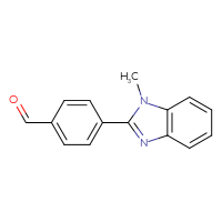 Chemical structure of 4-(1-methyl-1H-1,3-benzodiazol-2-yl)benzaldehyde - CSSB06716507038