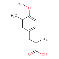 Chemical structure of 3-(4-methoxy-3-methylphenyl)-2-methylpropanoic acid - CSSB00012633848