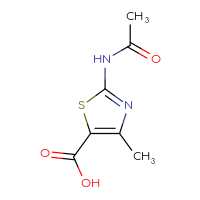 Chemical structure of 2-acetamido-4-methyl-1,3-thiazole-5-carboxylic acid - CSSB00000123133