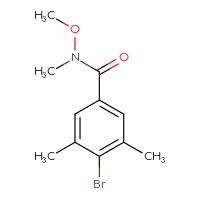 Chemical structure of 4-bromo-N-methoxy-N,3,5-trimethylbenzamide - CSSB00010076511
