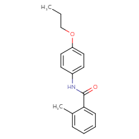 Chemical structure of 2-methyl-N-(4-propoxyphenyl)benzamide - CSSB00048885547