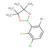 Chemical structure of 2-(6-bromo-3-chloro-2-fluorophenyl)-4,4,5,5-tetramethyl-1,3,2-dioxaborolane - CSSB00010271674
