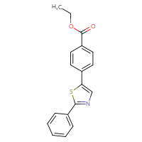 Chemical structure of ethyl 4-(2-phenyl-1,3-thiazol-5-yl)benzoate - CSSB01790838822