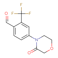 Chemical structure of 4-(3-oxomorpholin-4-yl)-2-(trifluoromethyl)benzaldehyde - CSSB00020651346