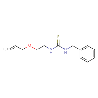 Chemical structure of 1-benzyl-3-[2-(prop-2-en-1-yloxy)ethyl]thiourea - CSSB00113656891