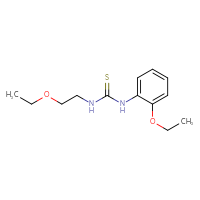 Chemical structure of 3-(2-ethoxyethyl)-1-(2-ethoxyphenyl)thiourea - CSSB00103876376