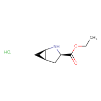 Chemical structure of ethyl (1R,3R,5R)-2-azabicyclo[3.1.0]hexane-3-carboxylate hydrochloride - CSSB20621792980