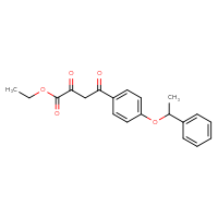 Chemical structure of ethyl 2,4-dioxo-4-[4-(1-phenylethoxy)phenyl]butanoate - CSSB21495873547