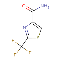 Chemical structure of 2-(trifluoromethyl)-1,3-thiazole-4-carboxamide - CSSB00009883624