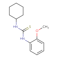 Chemical structure of 1-cyclohexyl-3-(2-methoxyphenyl)thiourea - CSSB00000386656