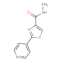 Chemical structure of N-methyl-2-(pyridin-4-yl)-1,3-thiazole-4-carboxamide - CSSB00009994108