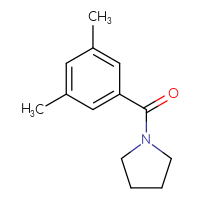 Chemical structure of 1-(3,5-dimethylbenzoyl)pyrrolidine - CSSB00000158183