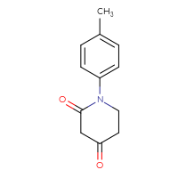 Chemical structure of 1-(4-methylphenyl)piperidine-2,4-dione - CSSB00012590448