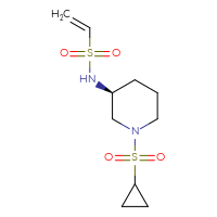 Chemical structure of N-[(3S)-1-(cyclopropanesulfonyl)piperidin-3-yl]ethene-1-sulfonamide - CSSB21332124107
