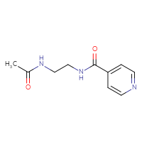 Chemical structure of N-{2-[(pyridin-4-yl)formamido]ethyl}acetamide - CSSB00034236416