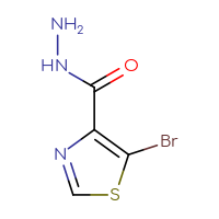 Chemical structure of 5-bromo-1,3-thiazole-4-carbohydrazide - CSSB00022670840
