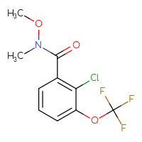 Chemical structure of 2-chloro-N-methoxy-N-methyl-3-(trifluoromethoxy)benzamide - CSSB21151594536