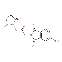 Chemical structure of 2,5-dioxopyrrolidin-1-yl 2-(5-methyl-1,3-dioxo-2,3-dihydro-1H-isoindol-2-yl)acetate - CSSB20269748963