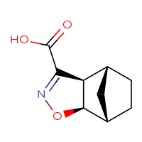 Chemical structure of (1S,2R,6R,7R)-3-oxa-4-azatricyclo[5.2.1.0²,⁶]dec-4-ene-5-carboxylic acid - CSSB00160536490