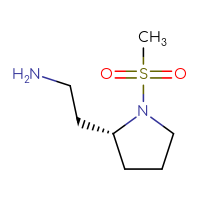 Chemical structure of 2-[(2R)-1-methanesulfonylpyrrolidin-2-yl]ethan-1-amine - CSSB00134634845