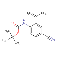 Chemical structure of tert-butyl N-[4-cyano-2-(prop-1-en-2-yl)phenyl]carbamate - CSSB03496556049