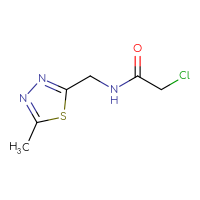 Chemical structure of 2-chloro-N-[(5-methyl-1,3,4-thiadiazol-2-yl)methyl]acetamide - CSSB00015783355