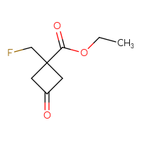 Chemical structure of ethyl 1-(fluoromethyl)-3-oxocyclobutane-1-carboxylate - CSSB00153580100