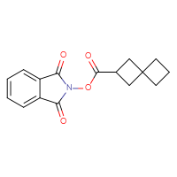 Chemical structure of 1,3-dioxo-2,3-dihydro-1H-isoindol-2-yl spiro[3.3]heptane-2-carboxylate - CSSB00133014610