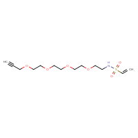 Chemical structure of N-(3,6,9,12-tetraoxapentadec-14-yn-1-yl)ethene-1-sulfonamide - CSMB06580384705