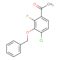 Chemical structure of 1-[3-(benzyloxy)-4-chloro-2-fluorophenyl]ethan-1-one - CSSB00135500888