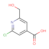 Chemical structure of 2-chloro-6-(hydroxymethyl)pyridine-4-carboxylic acid - CSSB00009911720