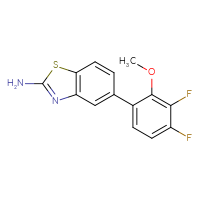 Chemical structure of 5-(3,4-difluoro-2-methoxyphenyl)-1,3-benzothiazol-2-amine - CSSB06581250705