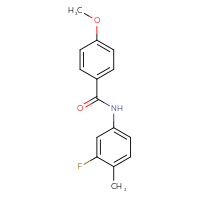 Chemical structure of N-(3-fluoro-4-methylphenyl)-4-methoxybenzamide - CSSB00028012376