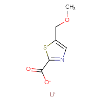 Chemical structure of lithium(1+) 5-(methoxymethyl)-1,3-thiazole-2-carboxylate - CSSB21332060957