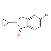 Chemical structure of 5-bromo-2-cyclopropyl-2,3-dihydro-1H-isoindol-1-one - CSSB00010128436