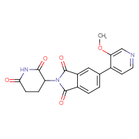 Chemical structure of 2-(2,6-dioxopiperidin-3-yl)-5-(3-methoxypyridin-4-yl)-2,3-dihydro-1H-isoindole-1,3-dione - CSSB06592696618