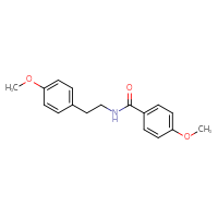 Chemical structure of 4-methoxy-N-[2-(4-methoxyphenyl)ethyl]benzamide - CSSB00047529374