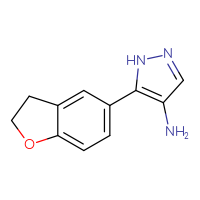 Chemical structure of 5-(2,3-dihydro-1-benzofuran-5-yl)-1H-pyrazol-4-amine - CSSB00010922782