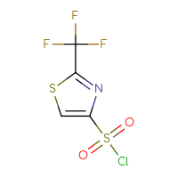 Chemical structure of 2-(trifluoromethyl)-1,3-thiazole-4-sulfonyl chloride - CSSB00102715883