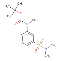 Chemical structure of tert-butyl N-[3-(dimethylsulfamoyl)phenyl]-N-methylcarbamate - CSSB06841741374