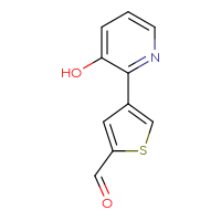 Chemical structure of 4-(3-hydroxypyridin-2-yl)thiophene-2-carbaldehyde - CSSB00010138919