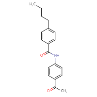 Chemical structure of N-(4-acetylphenyl)-4-butylbenzamide - CSSB00047634323