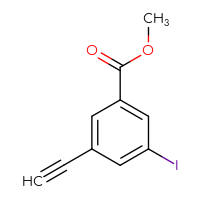 Chemical structure of methyl 3-ethynyl-5-iodobenzoate - CSSB00161157413