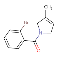 Chemical structure of 1-(2-bromobenzoyl)-3-methyl-2,5-dihydro-1H-pyrrole - CSSB02135331598