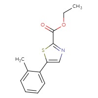 Chemical structure of ethyl 5-(2-methylphenyl)-1,3-thiazole-2-carboxylate - CSSB00020649136