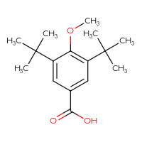 Chemical structure of 3,5-di-tert-butyl-4-methoxybenzoic acid - CSSB00020672221