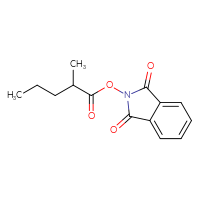 Chemical structure of 1,3-dioxo-2,3-dihydro-1H-isoindol-2-yl 2-methylpentanoate - CSSB00113676251