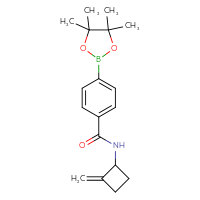 Chemical structure of N-(2-methylidenecyclobutyl)-4-(4,4,5,5-tetramethyl-1,3,2-dioxaborolan-2-yl)benzamide - CSSB21331715660